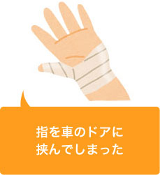 車のドアに指を挟んでしまった